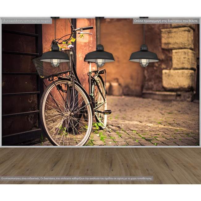 Wallpaper Old bicycle on road