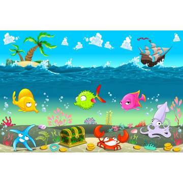 Ταπετσαρία τοίχου Underwater scene 2