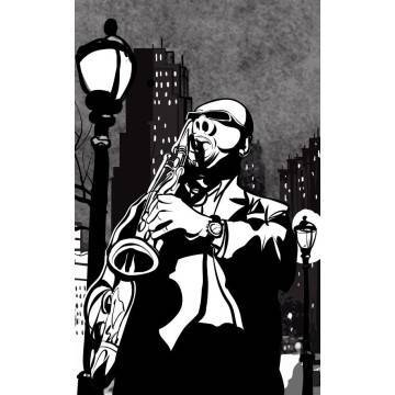 Ταπετσαρία τοίχου Saxophone player 2