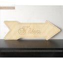 Wooden sign arrow Party