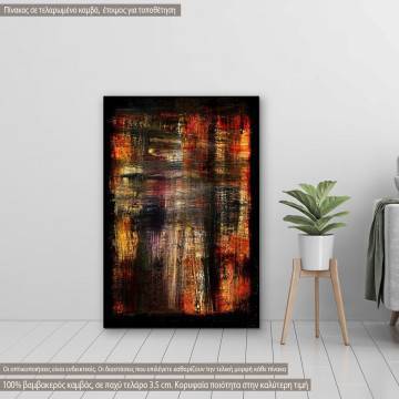 Canvas print Abstract red, yellow, black