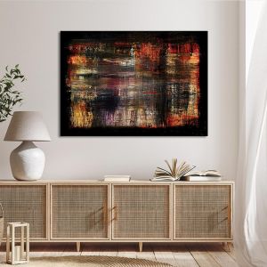 Canvas print Abstract red yellow black Framed canvas View 1 2