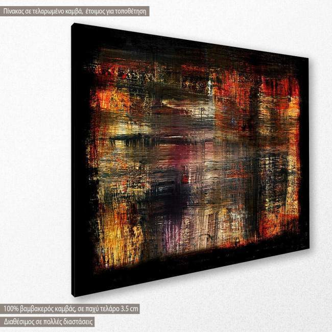 Canvas print Abstract red, yellow, black, side