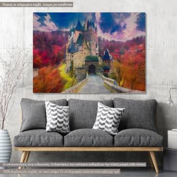 Πίνακας σε καμβά Κάστρο, Fairytale castle