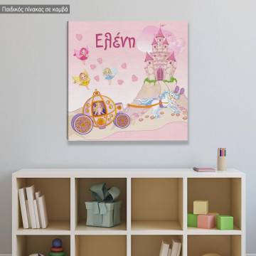 Kids canvas print Princess and magic adventure 2