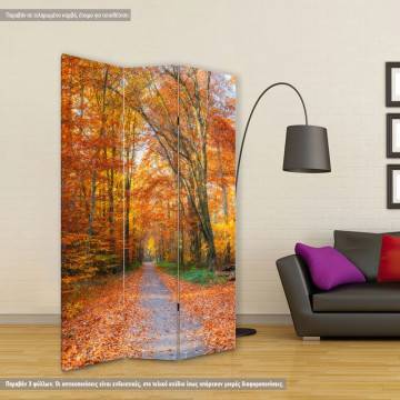 Room divider Autumn path 160 x 180 cm (4 panels) 2