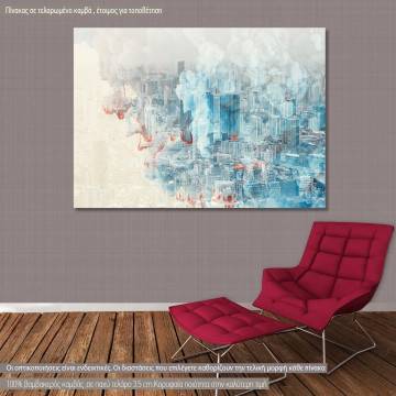 Canvas print Abstract colorful  city