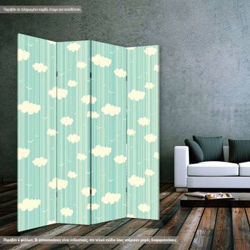 Room divider Clouds and birds