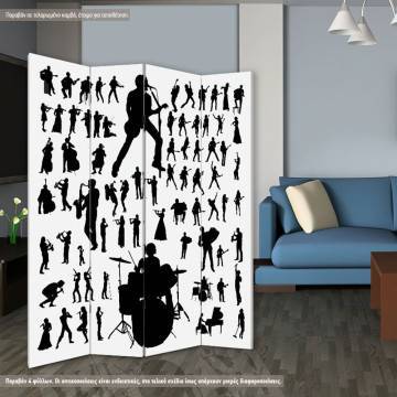 Room divider Music vector silhouettes