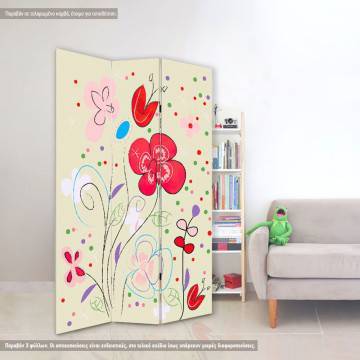 Room divider Flowers vector art