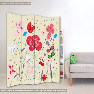 Room divider Flowers vector art