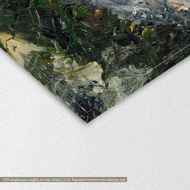 Winter mountain storm, πίνακας σε καμβά, λεπτομέρεια