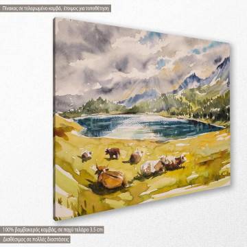 Canvas print Idyllic alpine landscape 2