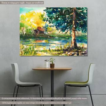 Canvas print  River tree