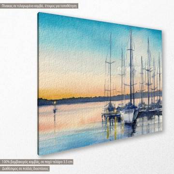 Canvas print Sailing boats in bay Framed canvas View 1 2