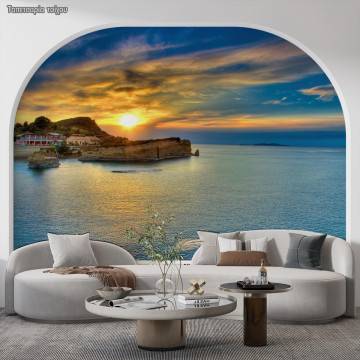 Wallpaper Sunset on the island