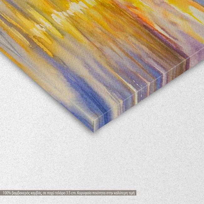 Yacht sailing against sunset, πίνακας σε καμβά, λεπτομέρεια