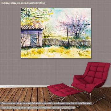 Canvas print  Backyard at spring