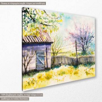 Canvas print  Backyard at spring 2
