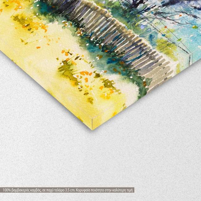 Canvas print  Backyard at spring, detail