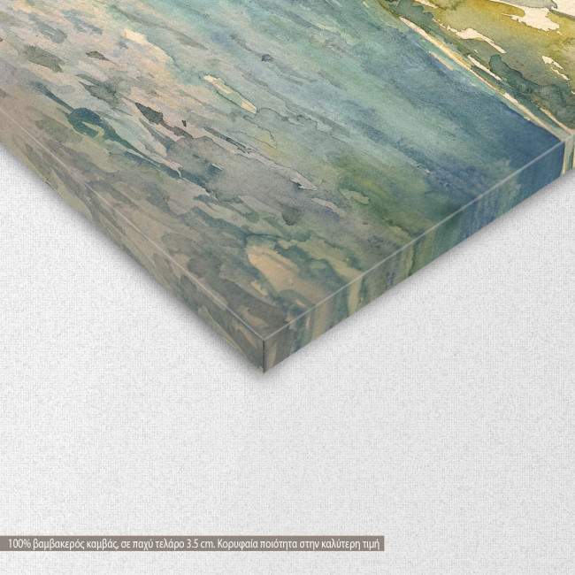 Canvas print  Summer landscape with mountain lake,, detail