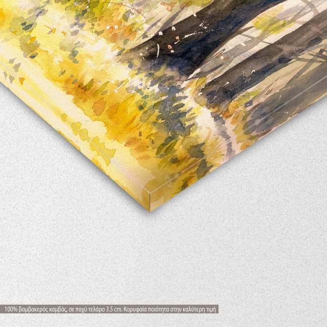 Sunny summer forest II, πίνακας σε καμβά, λεπτομέρεια