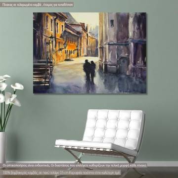 Canvas print People walking in city