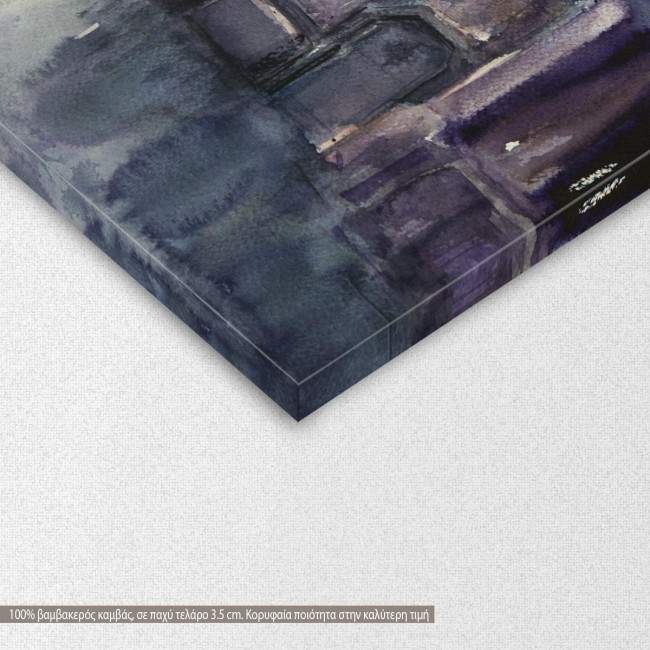 Canvas print People walking in city, detail