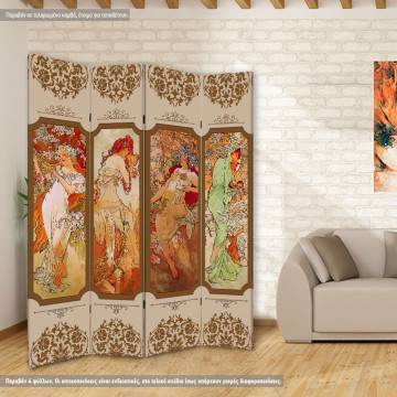 Room divider Four seasons retro