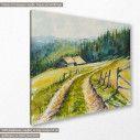 Canvas print Beautiful green field, side
