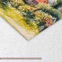 Canvas print  Summer vineyards and rose bushes, detail