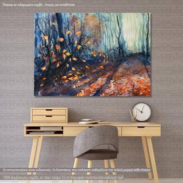 Canvas print  Nature background with autumn forest