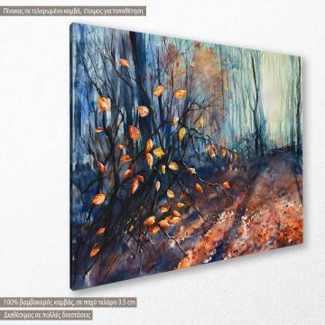 Canvas print  Nature background with autumn forest Framed canvas View 1 2