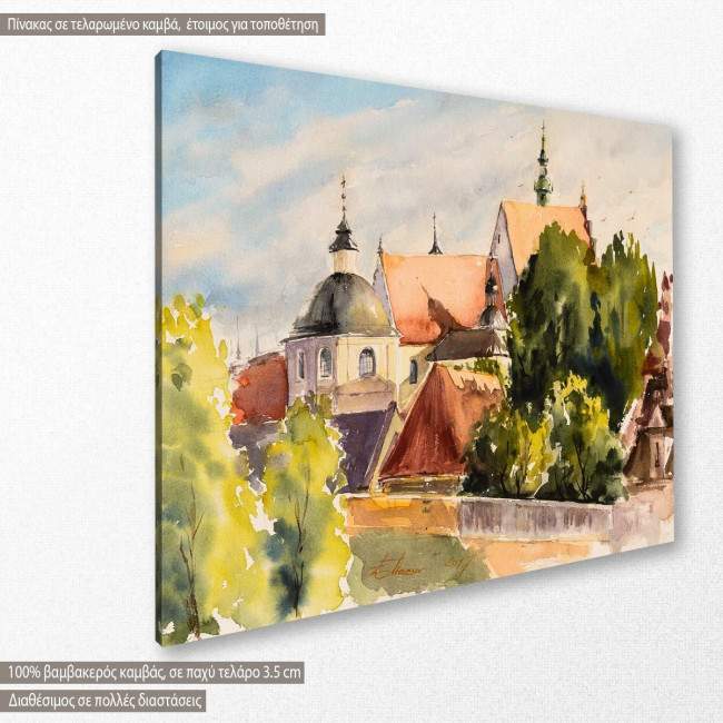 Canvas print Old town in Lublin, Poland, side