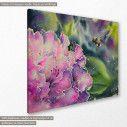Canvas print  Bumblebee landing on flower, side