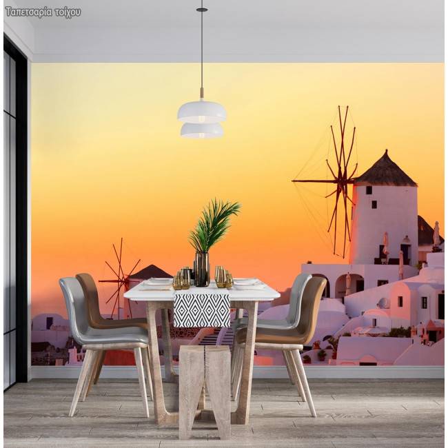 Wallpaper Windmills on the island