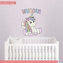 Kids wall stickers  Cute Unicorn
