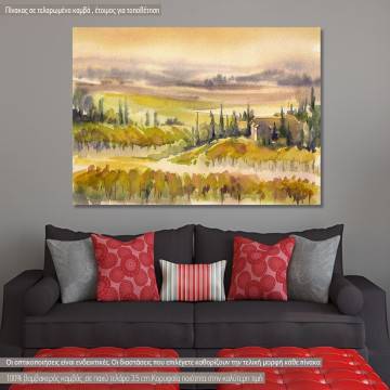 Canvas print Tuscany meadow
