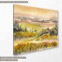 Canvas print Tuscany meadow, side
