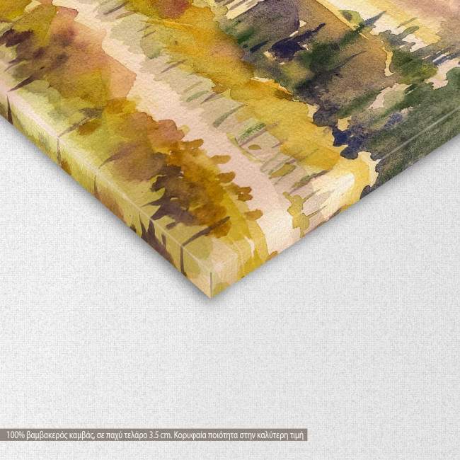 Canvas print Tuscany meadow, detail