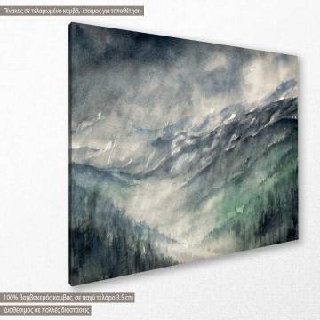 Canvas print Rain in mountains 2