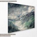 Canvas print Rain in mountains, side