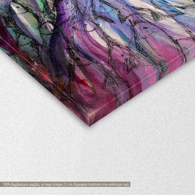 Canvas print  Fish watercolors, detail