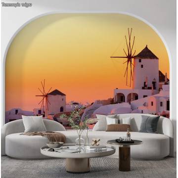 Wallpaper Windmills on the island