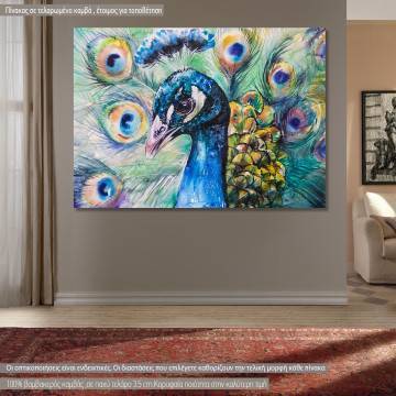 Πίνακας σε καμβά Παγόνι, Portrait of peacock