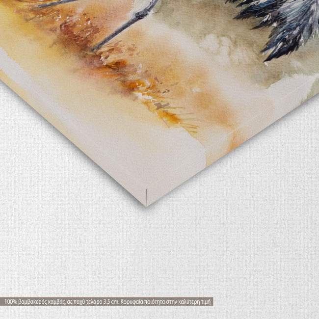 Canvas print  Pair of a crane birds, detail