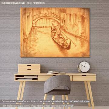 Πίνακας σε καμβά Βενετία, γόνδολα, Venice gondola artwork