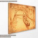 Canvas prin Venice gondola artwork, side