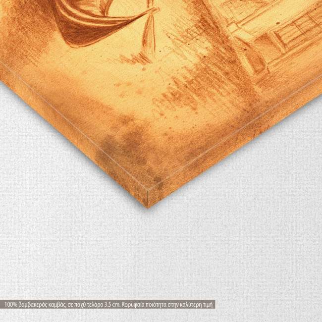 Venice gondola artwork, πίνακας σε καμβά, λεπτομέρεια
