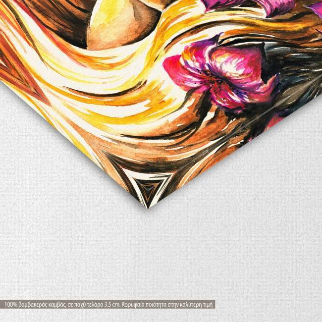 Canvas print Summer girl, detail